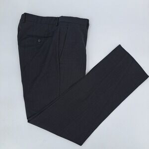 Santorelli New Romeo Dress Pants Mens 34 Virgin Wool Charcoal Gray Made in Italy